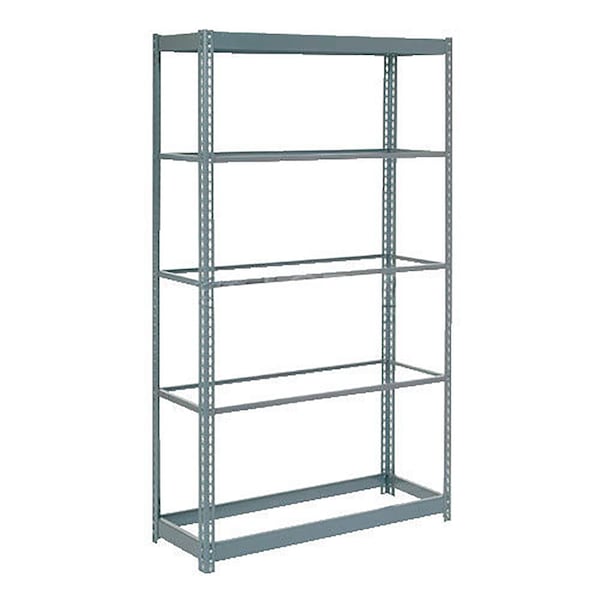 Heavy Duty Shelving 48W x 24D x 60H With 5 Shelves, No Deck, Gray